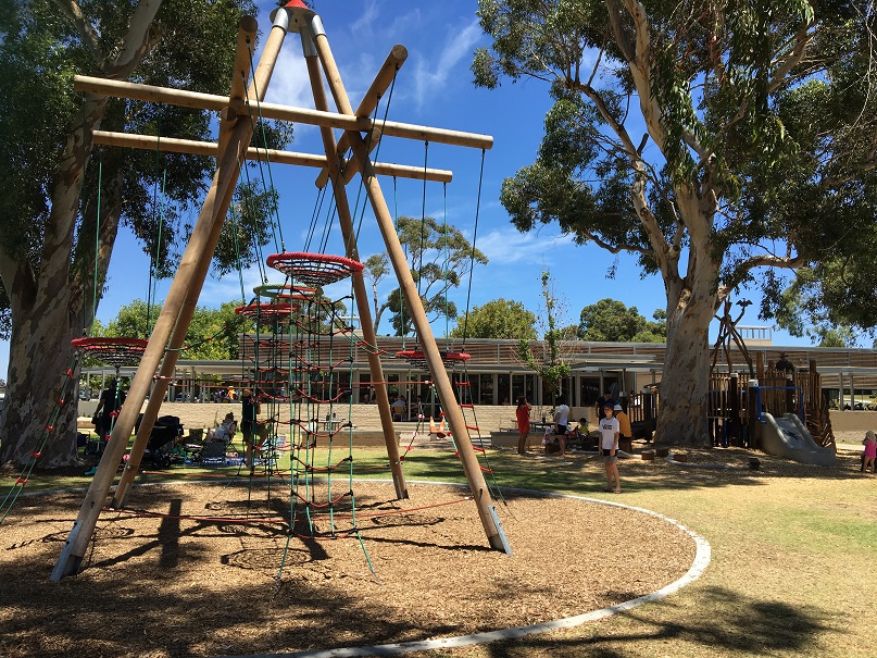 Riverside playground and Dome cafe at it's best at Deep Water Point Mt Pleasant