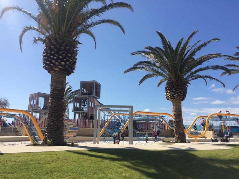 Take play to new heights at the amazing Eden Beach Foreshore Playground