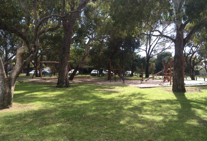 Shady little nature based playground at Melvista Park Nedlands