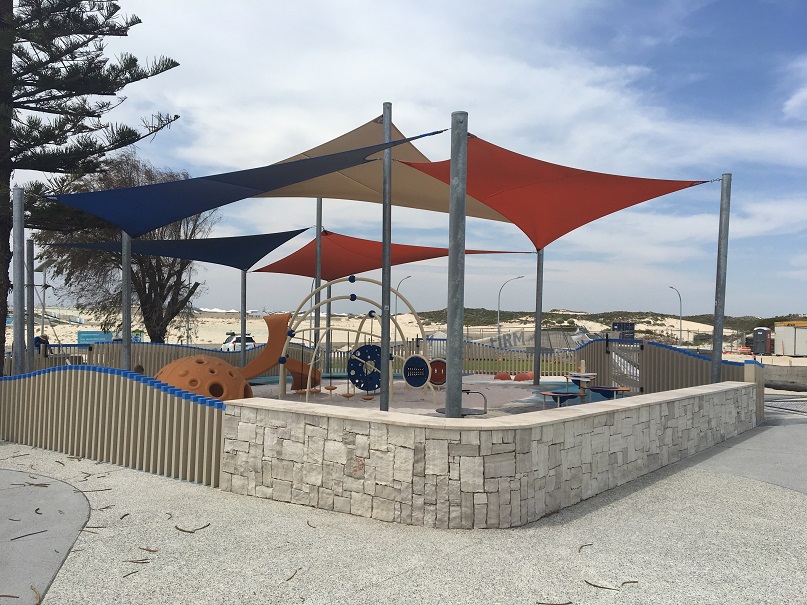 Elevated playground overlooking the beautiful Amberton Beach that is just for toddlers!