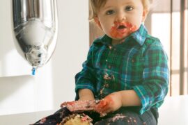 messy eating toddler