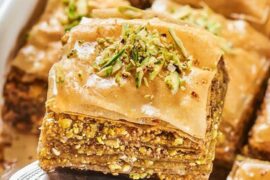 baklava with rosewater and honey