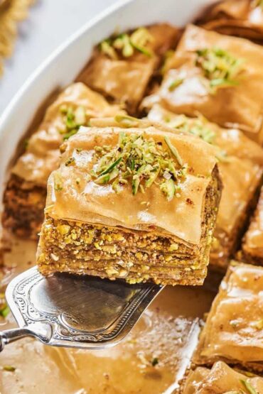 baklava with rosewater and honey