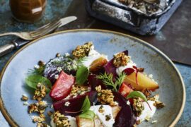 beetroot and goats curd salad