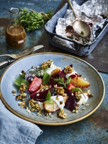 beetroot and goats curd salad