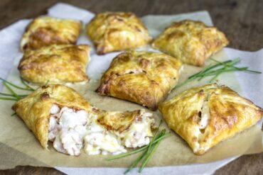 chicken and bacon filo parcels