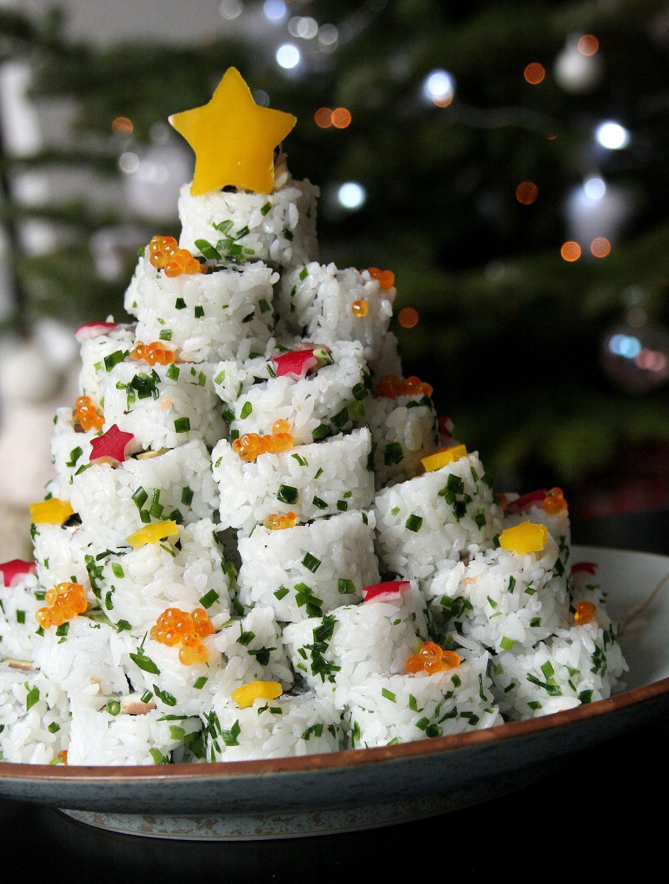 christmas sushi tree