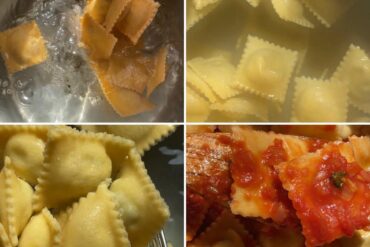 cooking ravioli