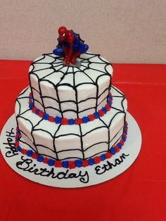 easy spiderman cake designs