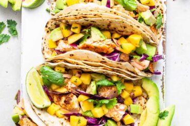 fish tacos with avocado salsa