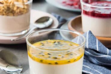 flavored panna cotta