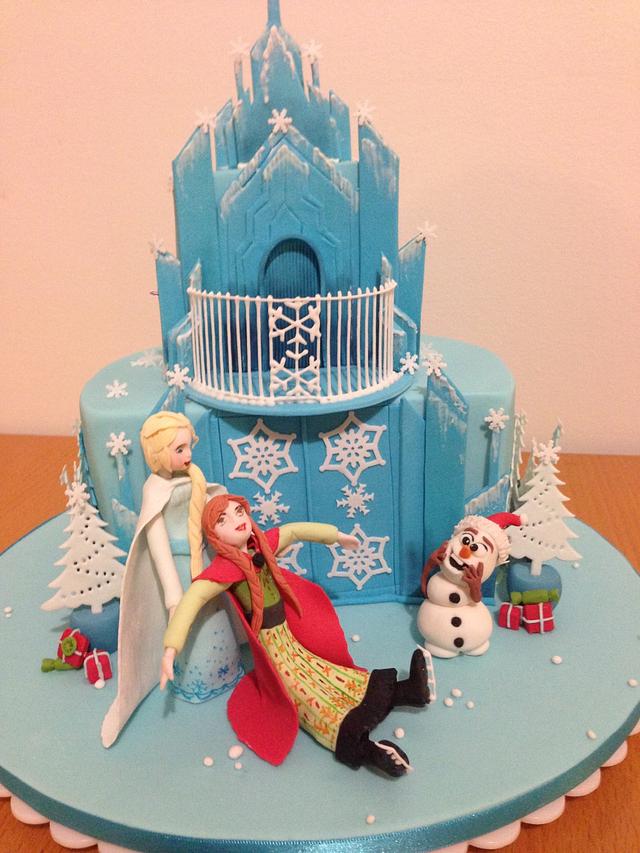 frozen christmas cake