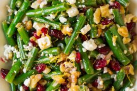 green bean and cranberry salad