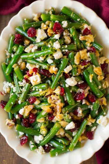 green bean and cranberry salad