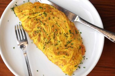 ham and onion omelette