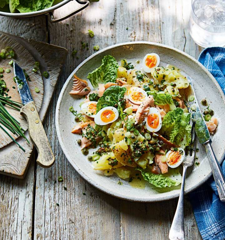 hot smoked trout salad