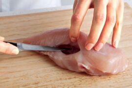 how to cut chicken breast for stuffing