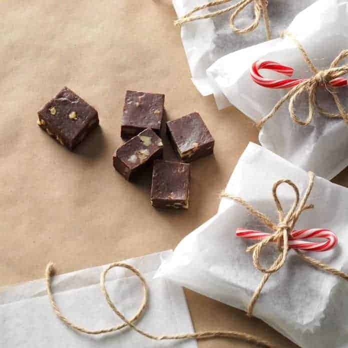 how to wrap fudge for gifts