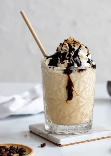 iced coffee with ice cream