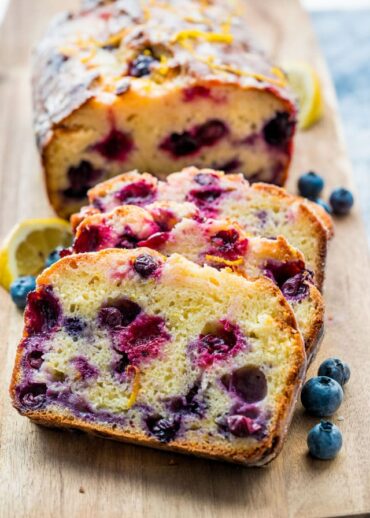 lemon and blueberry slice