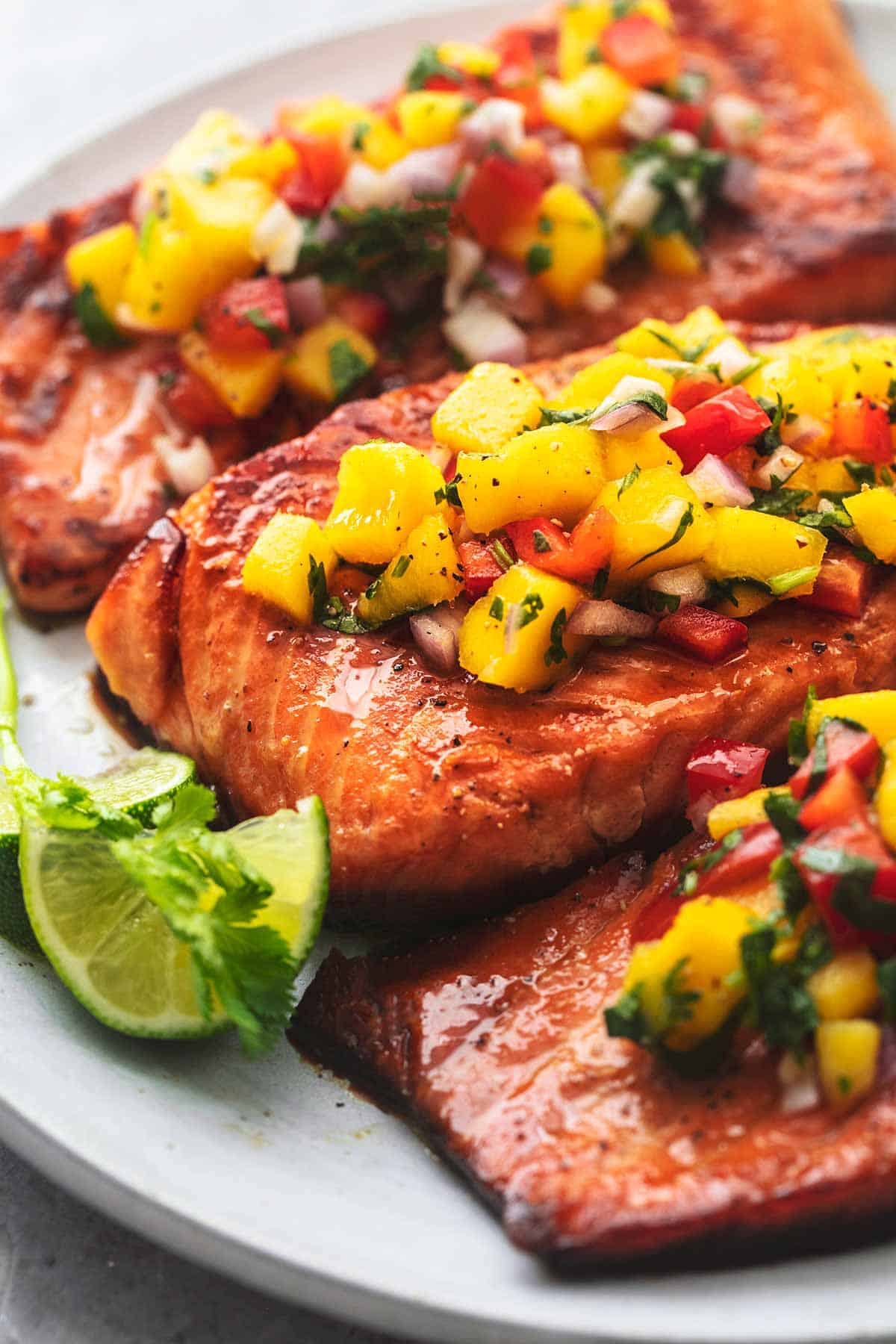 mango salmon glaze