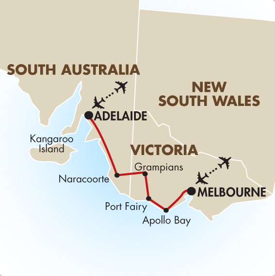 melbourne to adelaide australia