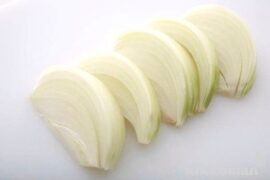 onion cut into wedges