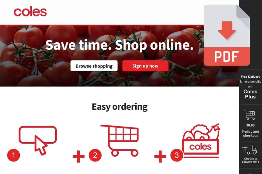 online shopping at coles