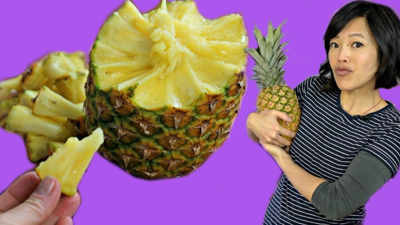 peeling pineapple