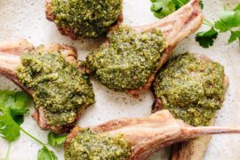 pesto lamb cutlets