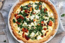 pumpkin spinach feta quiche