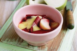 rhubarb and pear compote