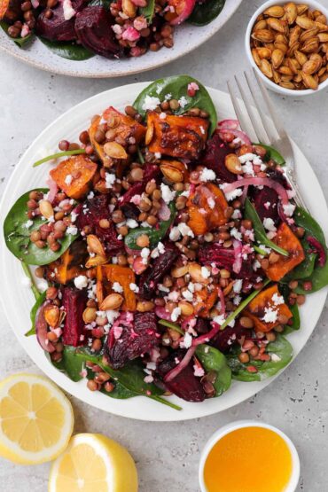 roasted beetroot and pumpkin salad