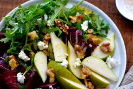 rocket pear and goats cheese salad