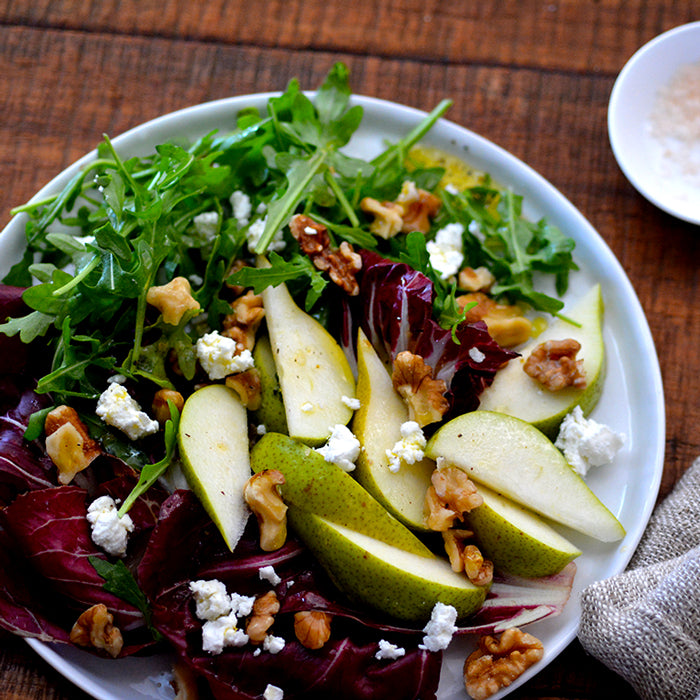 rocket pear and goats cheese salad