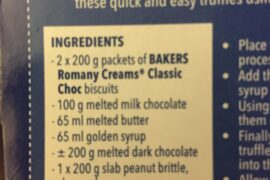 romany creams ingredients