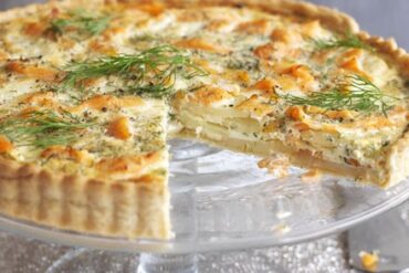 salmon and potato quiche