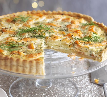 salmon and potato quiche