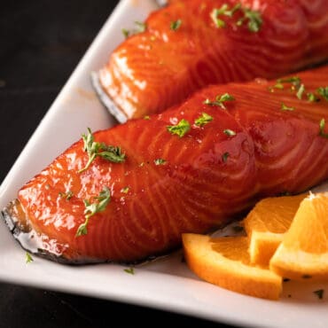 sliced salmon