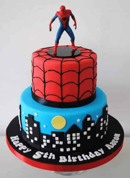 20+Spiderman Birthday Cake Ideas : Spiderman on Red Cake-sonthuy.vn