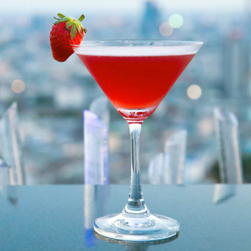 strawberry gin martini