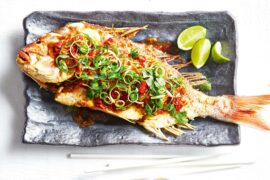 thai crispy fish with tamarind sauce