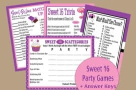 16th birthday party games