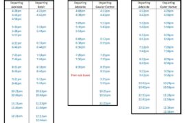 adelaide rail timetable