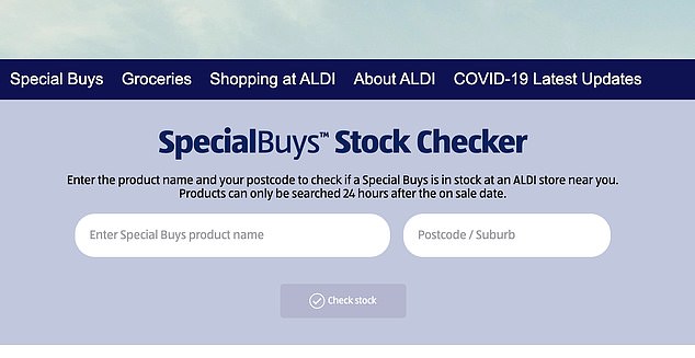 aldi stock checker