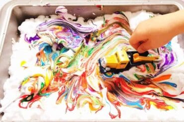 art with shaving cream