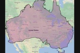 australia size to america