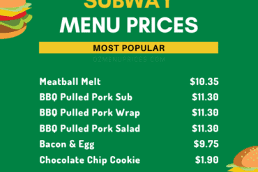 australian subway menu