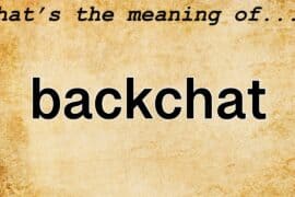 backchat meaning