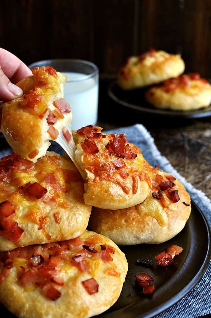 bacon and cheese rolls